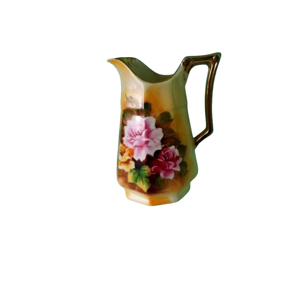 Antique Creamer Pitcher With Roses,  Enesco Creamer, Made In Japan